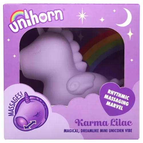 Unihorn Karma - akkus unikornis csiklóizgató vibrátor (lila)