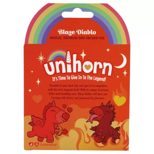 Unihorn Blaze Diablo - akkus unikornis csiklóizgató (piros)