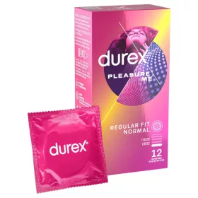 Durex Pleasure Me - bordázott-pontozott óvszer (12 db)