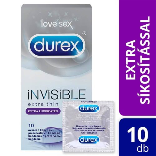 Durex Invisible - extra síkos óvszer (10db)