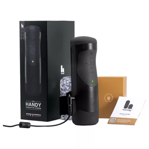 The Handy 1.1 - Interaktív maszturbátor, férfiaknak (fekete)