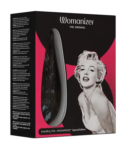 / Womanizer Marilyn Monroe - léghullámos csiklóizgató (fekete)