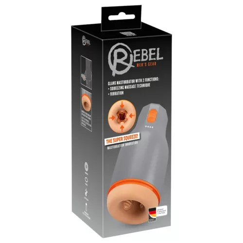 Rebel - vízálló szorító maszturbátor (szürke)