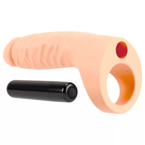 Realistixxx Double Fucker - felcsatolható anál vibrátor (natúr)