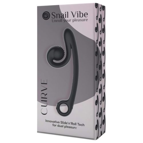/ Snail Vibe Curve - 2in1 csiklóizgató vibrátor (fekete)