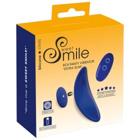   Smile - extra vékony, távirányítós bugyi vibrátor (kék)