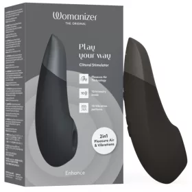   Womanizer Enhance 2in1 léghullámos csiklószívó + vibrátor (fekete)