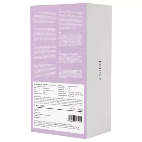 Svakom Echo 2 – App-vezérelt ujjvibrátor (pink)