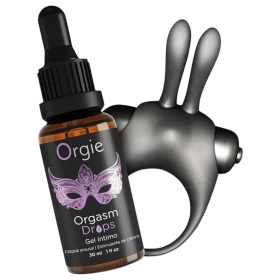   Orgie Orgasmic Bunny - vibrációs péniszgyűrű szett (fekete)
