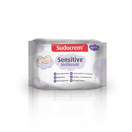 Sudocrem baba törlőkendő sensitive 55 db