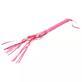 / Műbőr BDSM korbács domina lovaglópálca (pink, 42 cm)