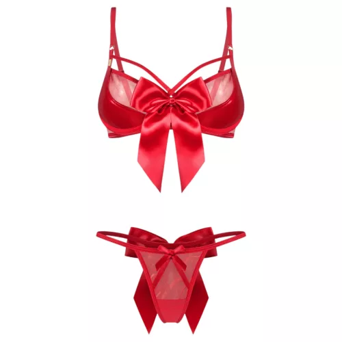 Obsessive Gifty - kétrészes szexi fehérnemű szett nőknek (piros)