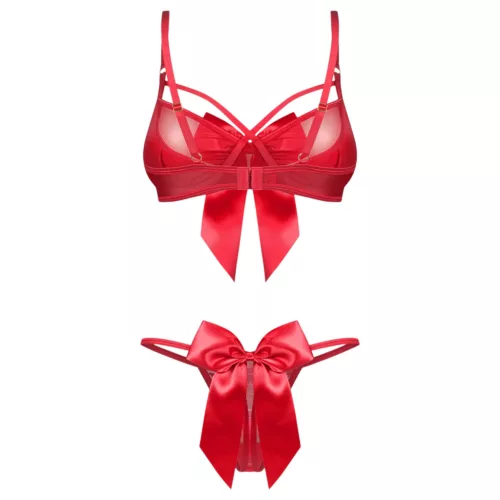 Obsessive Gifty - kétrészes szexi fehérnemű szett nőknek (piros)