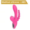 Erospace Sweet Play - G-pont vibrátor anál szondával és szívással (rózsaszín)
