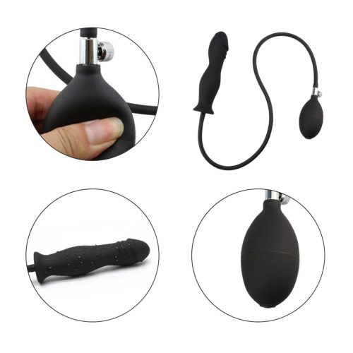 Wild Play - pumpálható anál plug (fekete)