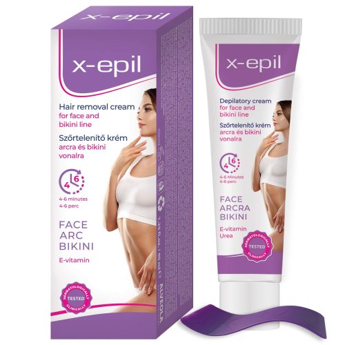 X-EPIL Szőrtelenítőkrém arcra, bikini vonalra 40ml