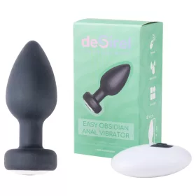   Desirel Easy Obsidian - akkus,rádiós anál vibrátor (fekete)