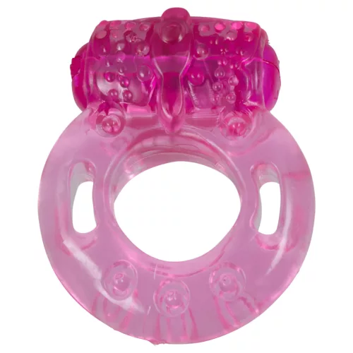 Vibrációs egyszeri péniszgyűrű (pink)