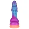 OgazR - világító sárkány dildó - 22 cm (lila-rózsaszín)