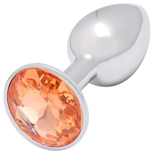 / Sunfo - fém anál plug arany kővel (ezüst)