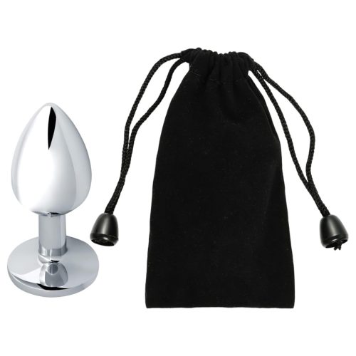 / Sunfo - fém anál plug arany kővel (ezüst)