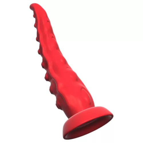 Monster Fuck - Tapadókorongos polipkar vibrátor távirányítóval (piros)