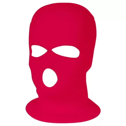 Balaclava - kötött szopóálarc 3 nyílással (sötét pink)