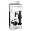 Anal Fantasy - pumpálható vibrációs anál plug (fekete)