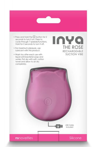 Inya The Rose - akkus, léghullámos csiklóizgató (pink)