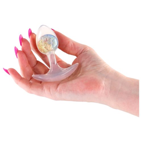 NS Novelties - átlátszó anál plug - S (szivárvány)