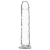 Addiction Crystal - tapadókorongos dildó (átlátszó) - 18 cm
