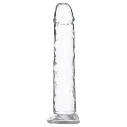 Addiction Crystal - tapadókorongos dildó (átlátszó) - 18 cm