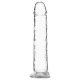 Addiction Crystal - tapadókorongos dildó (átlátszó) - 18 cm