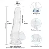 Addiction Crystal - tapadókorongos dildó (átlátszó) - 18 cm