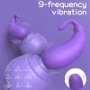 Sex HD - padlizsán formájú vibrációs tojás (lila)