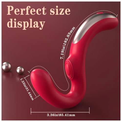 SEX HD Genie - G-pont és csiklóvibrátor (piros)