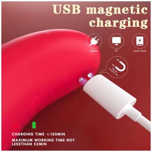 SEX HD Genie - G-pont és csiklóvibrátor (piros)