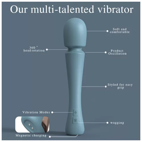 SEX HD Dancer - masszírozó vibrátor (türkiz)