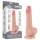 Lovetoy Sliding-Skin - tapadókorongos kétrétegű dildó - 19,5cm (natúr)