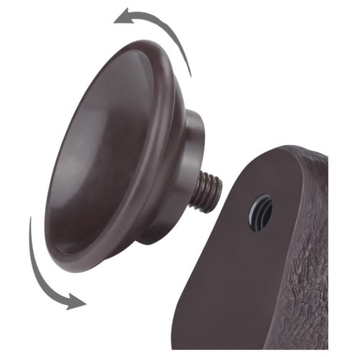 Lovetoy Sliding-Skin - tapadókorongos kétrétegű dildó - 20,8cm (barna)