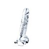 Lovetoy Flawless Clear - tapadókorongos dildó - 19cm (átlátszó)