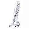 Lovetoy Flawless Clear - tapadókorongos dildó - 19 cm (átlátszó)