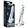 Lovetoy Flawless Clear - tapadókorongos dildó - 19 cm (átlátszó)