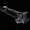 Lovetoy Flawless Clear - tapadókorongos dildó - 19cm (átlátszó)