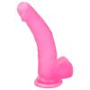 Lovetoy Jelly Studs - tapadókorongos dildó - 20cm (pink)