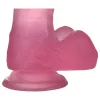 Lovetoy Jelly Studs - tapadókorongos dildó - 15 cm (pink)