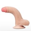 Lovetoy Sliding-Skin - kétrétegű tapadótalpas dildó - 18cm (natúr)