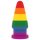 Lovetoy Prider - anál tágító plug - 15cm (szivárvány)