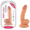 Mr. Rude - tapadókorongos, herés élethű dildó - 18cm (natúr)