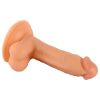 Mr. Rude - tapadókorongos, herés élethű dildó - 17cm (natúr)